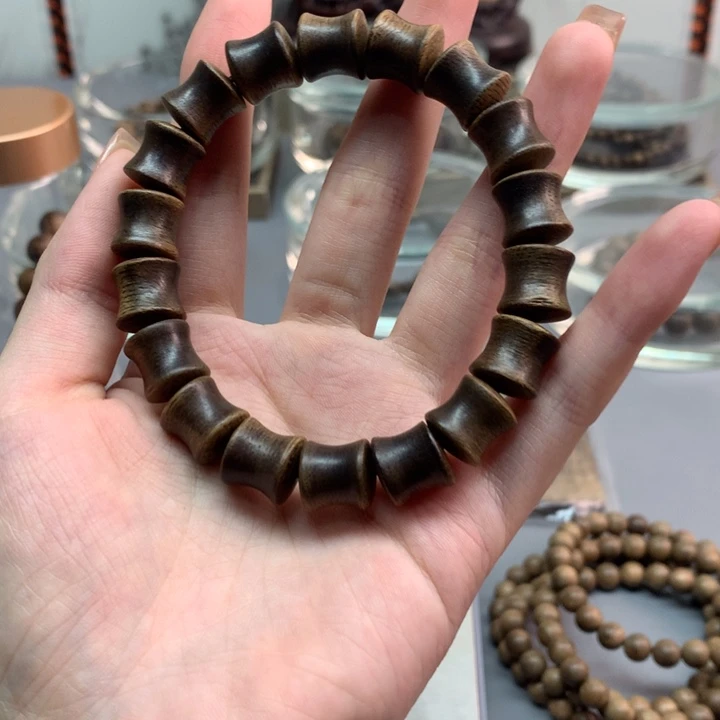 手串沉香1.2竹节单圈