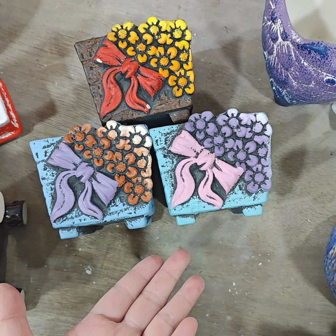 陶吸水透气的白陶花盆凑满12发货