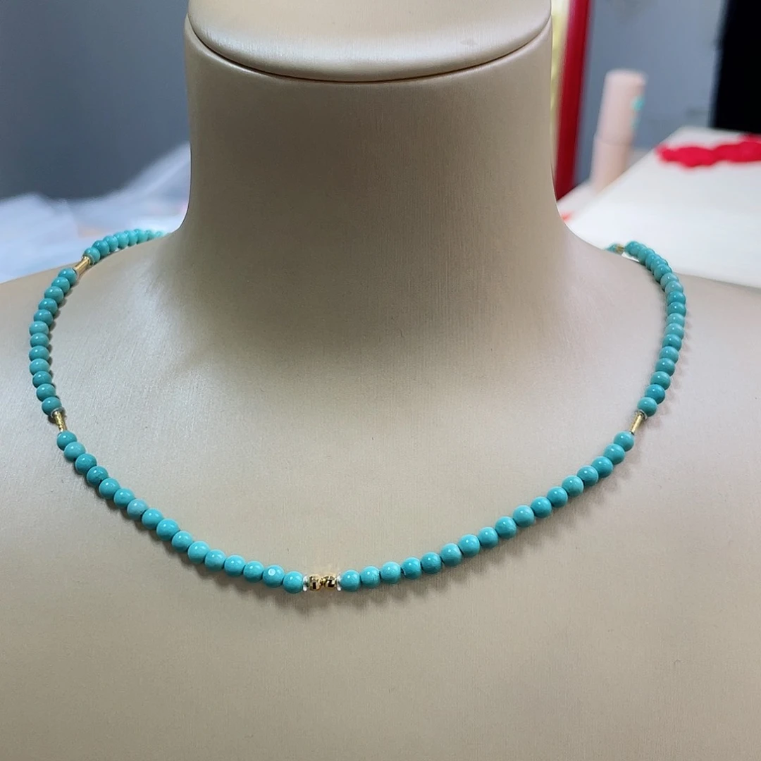 绿松石珠宝奇石18K金镶嵌