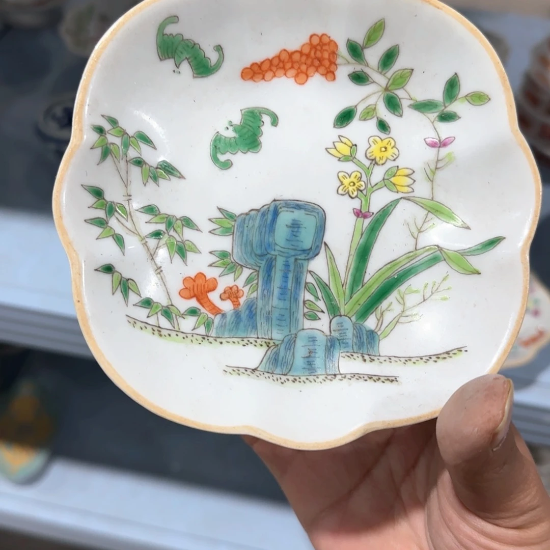 瓷片摆件手绘瓷器全部处理