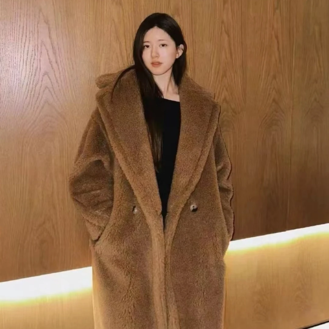 未使用 MaxMara 25年泰迪teddy毛绒宽松茧型大衣