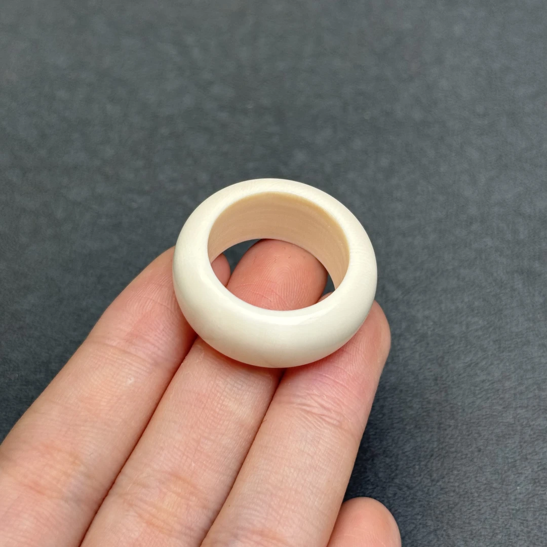 X7950天然猛犸牙 扳指 20.8*12.3mm支持鉴定 假一罚四