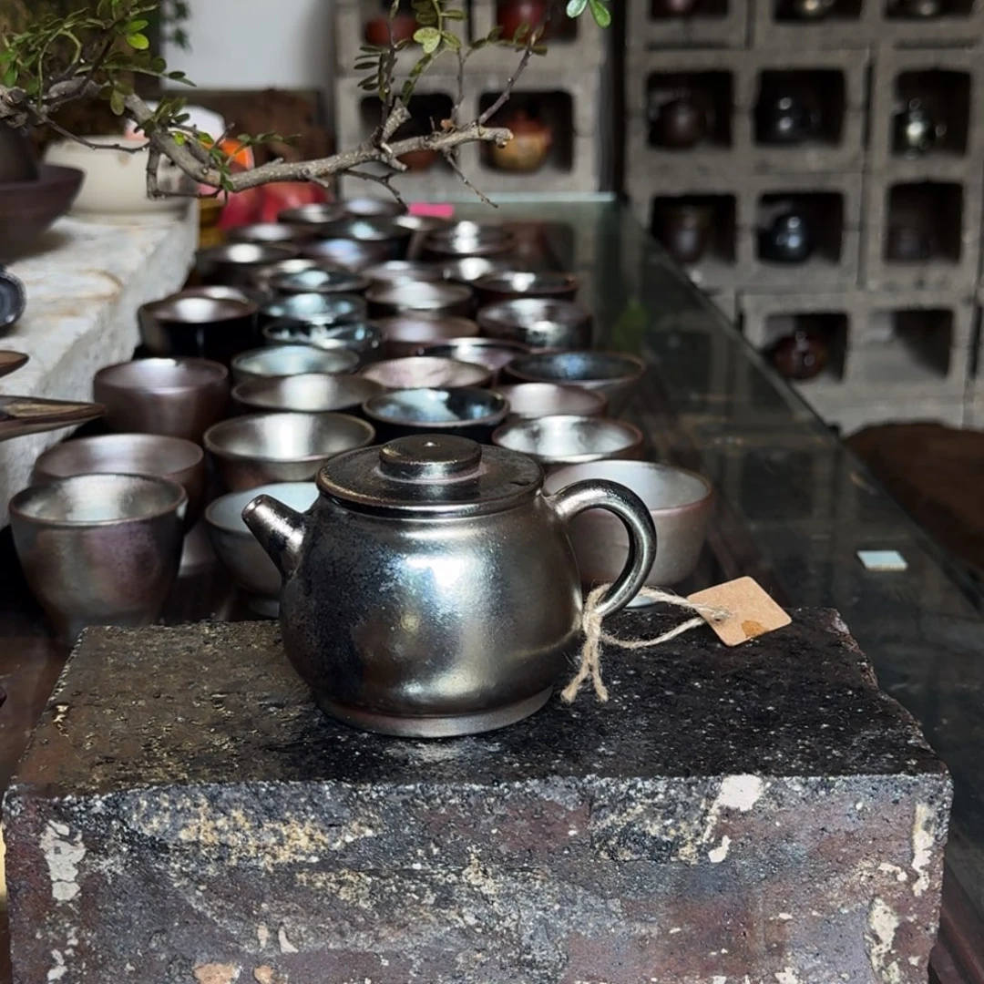 建水紫陶紫泥柴烧茶具