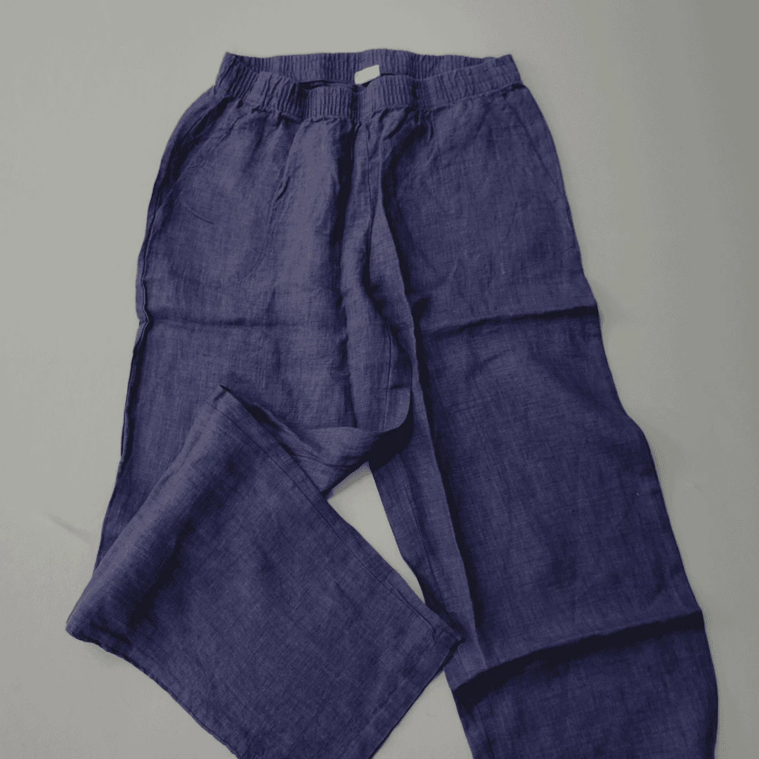 牛仔蓝炸街神器空气感舒适设计师品牌高端汉麻直筒阔腿裤修饰腿型