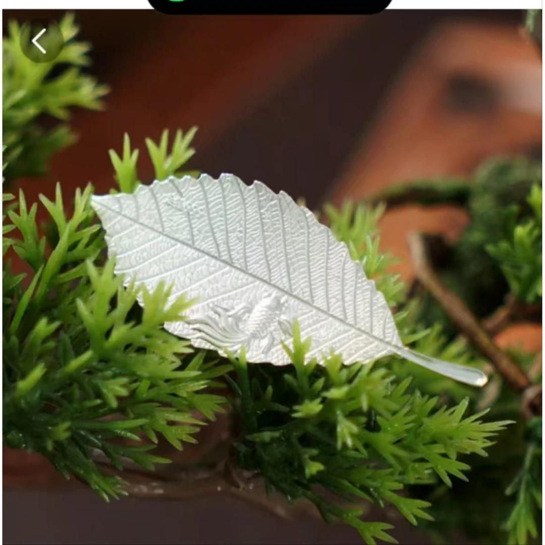 《999足银》银叶子泡茶足银煮水软化净化水质功夫茶