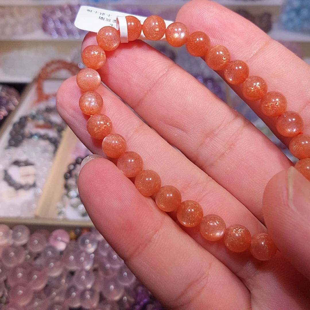 未镶嵌水晶手链橙月光6mm