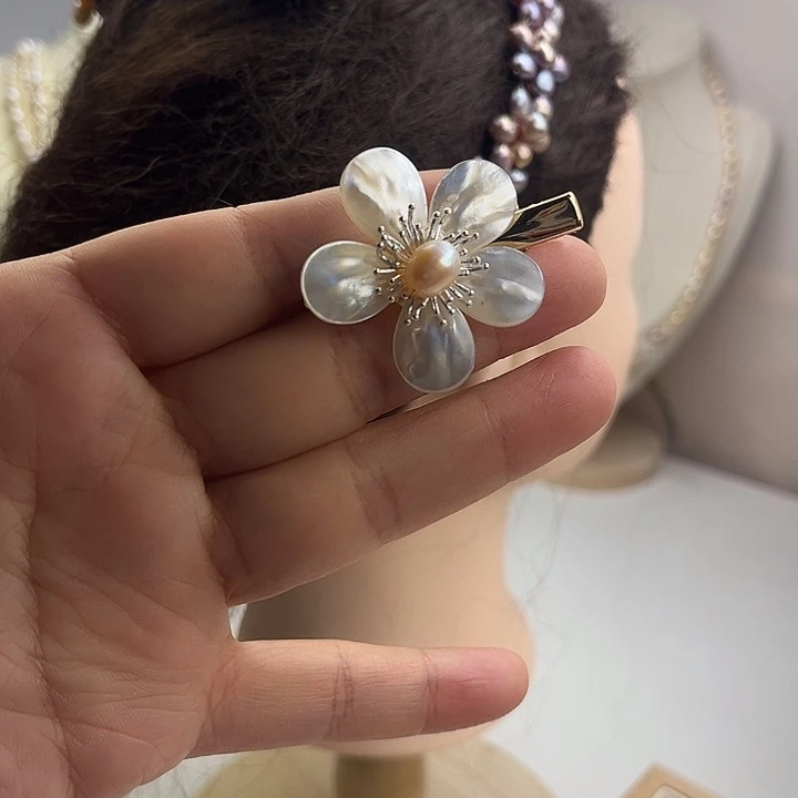 淡水珍珠发夹未镶嵌