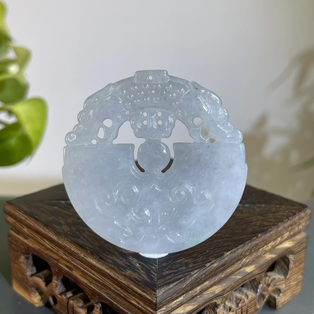 JGB18-189  天然缅甸A货翡翠  仿古牌