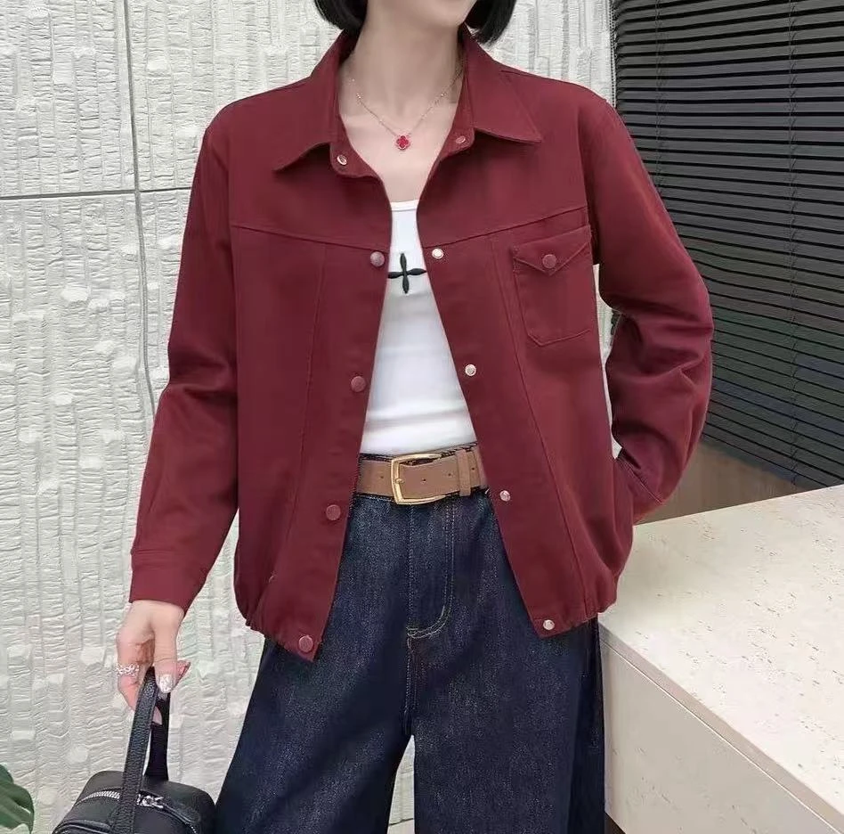 【靓衣坊】秋季牛仔短外套下摆收绳16款