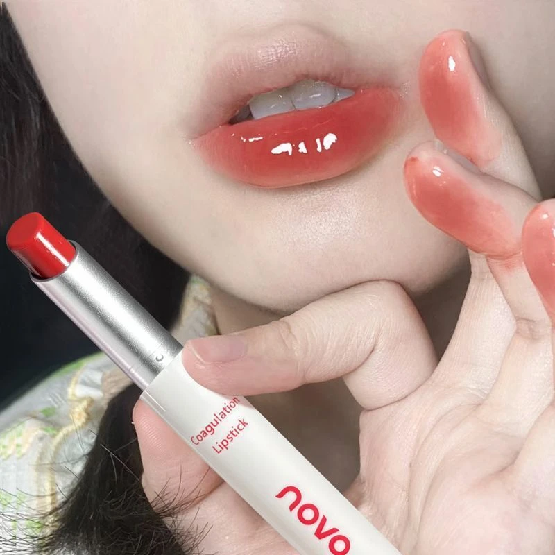 NOVO6317水光口红镜面唇釉唇蜜不沾杯不掉色显白滋润水光唇学生党