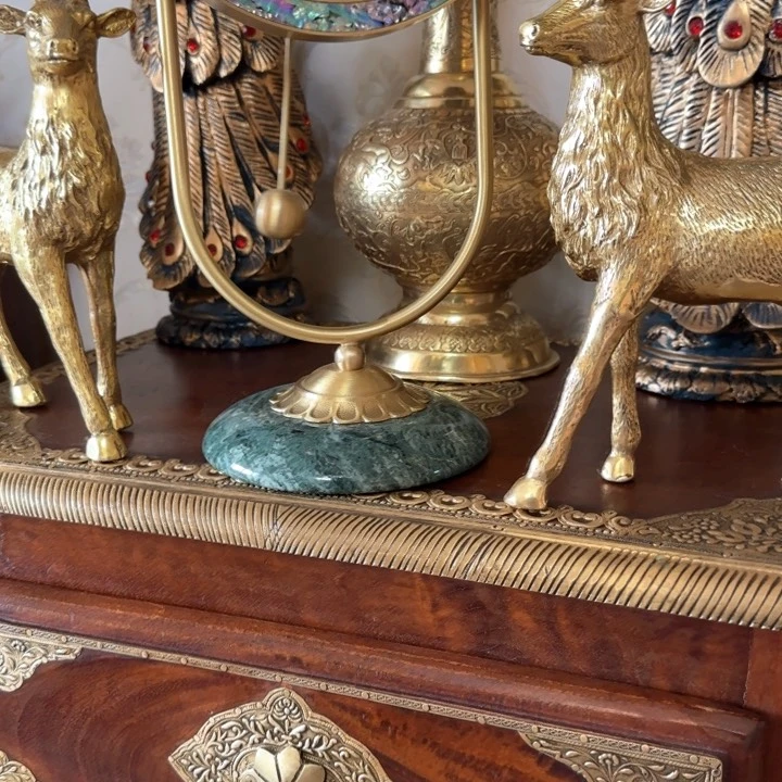 有机玻璃黄铜的一对站鹿