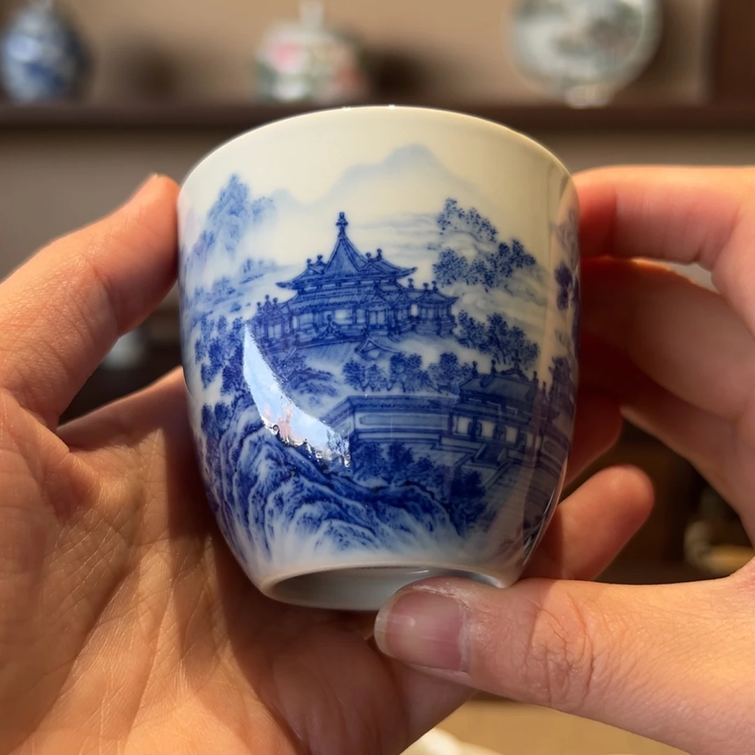 元煦窑青花仙山楼阁图