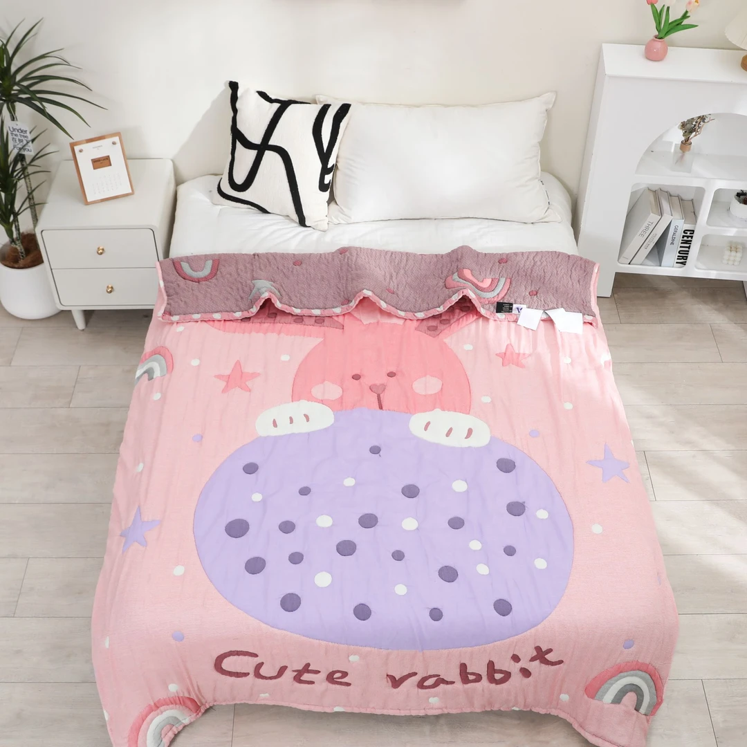 【精彩兔】150*200cm泡芙被棉精梳棉被亲肤柔软泡芙被