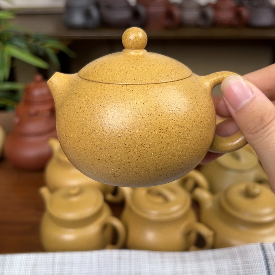 茶壶紫砂紫砂壶西施黄金段170cc全