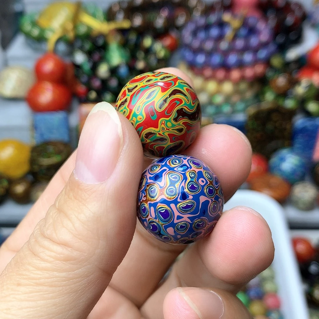 牛***子两颗2.0犀皮大漆珠特惠