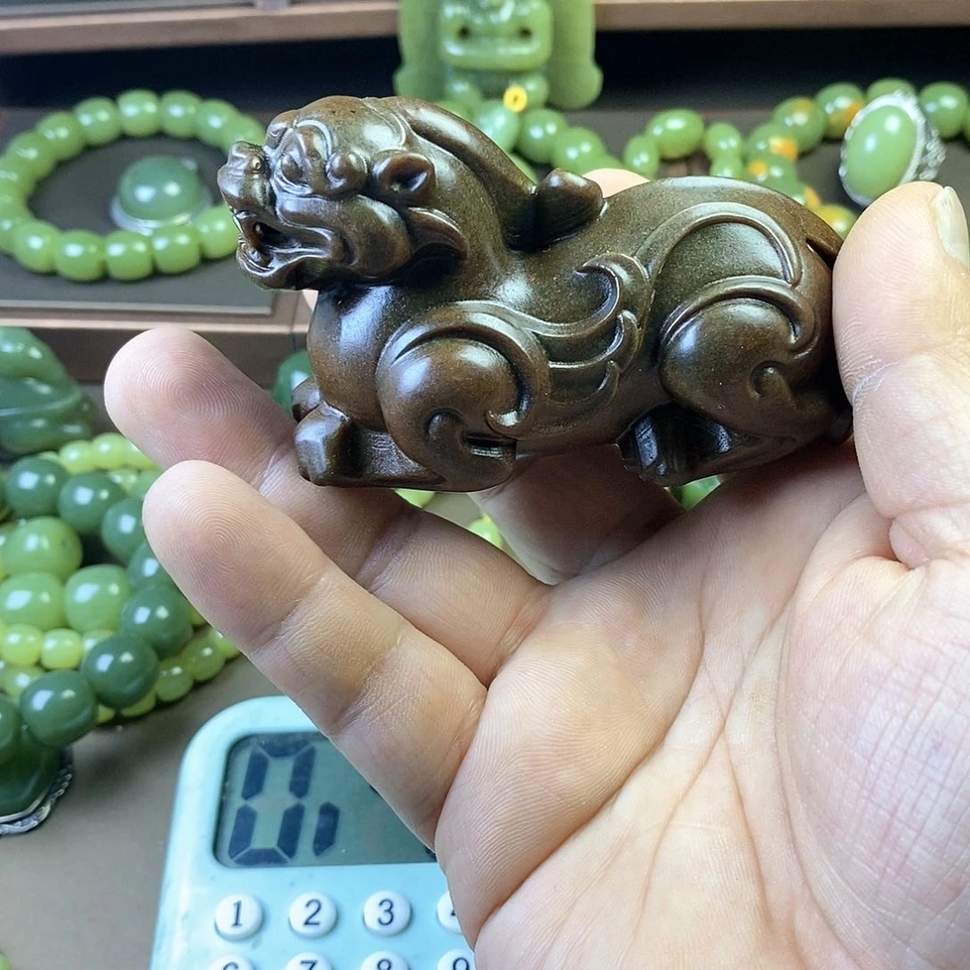 岫岩老玉（透闪石质玉）把件未镶嵌羽**晴