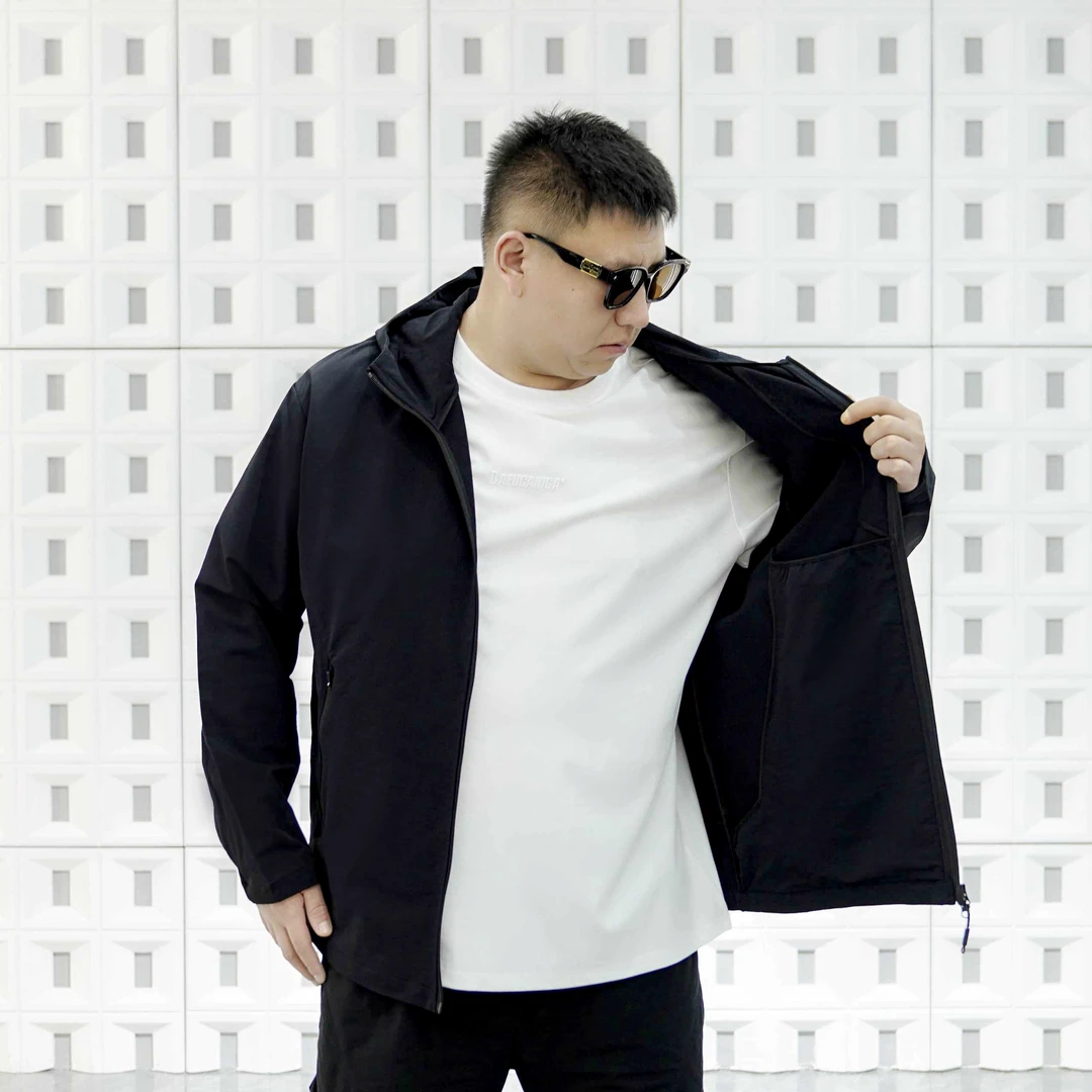 胖哥文大码男装春夏季连帽外套72513