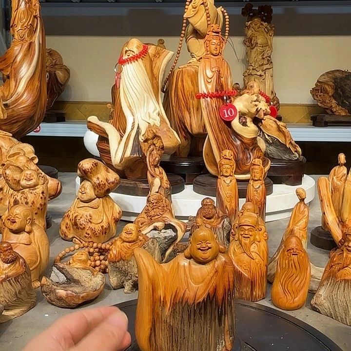 柏木太行崖柏弥勒佛