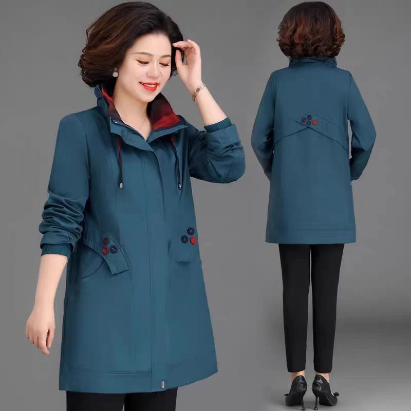 【特价】春秋新款中长款风衣外套大码显瘦