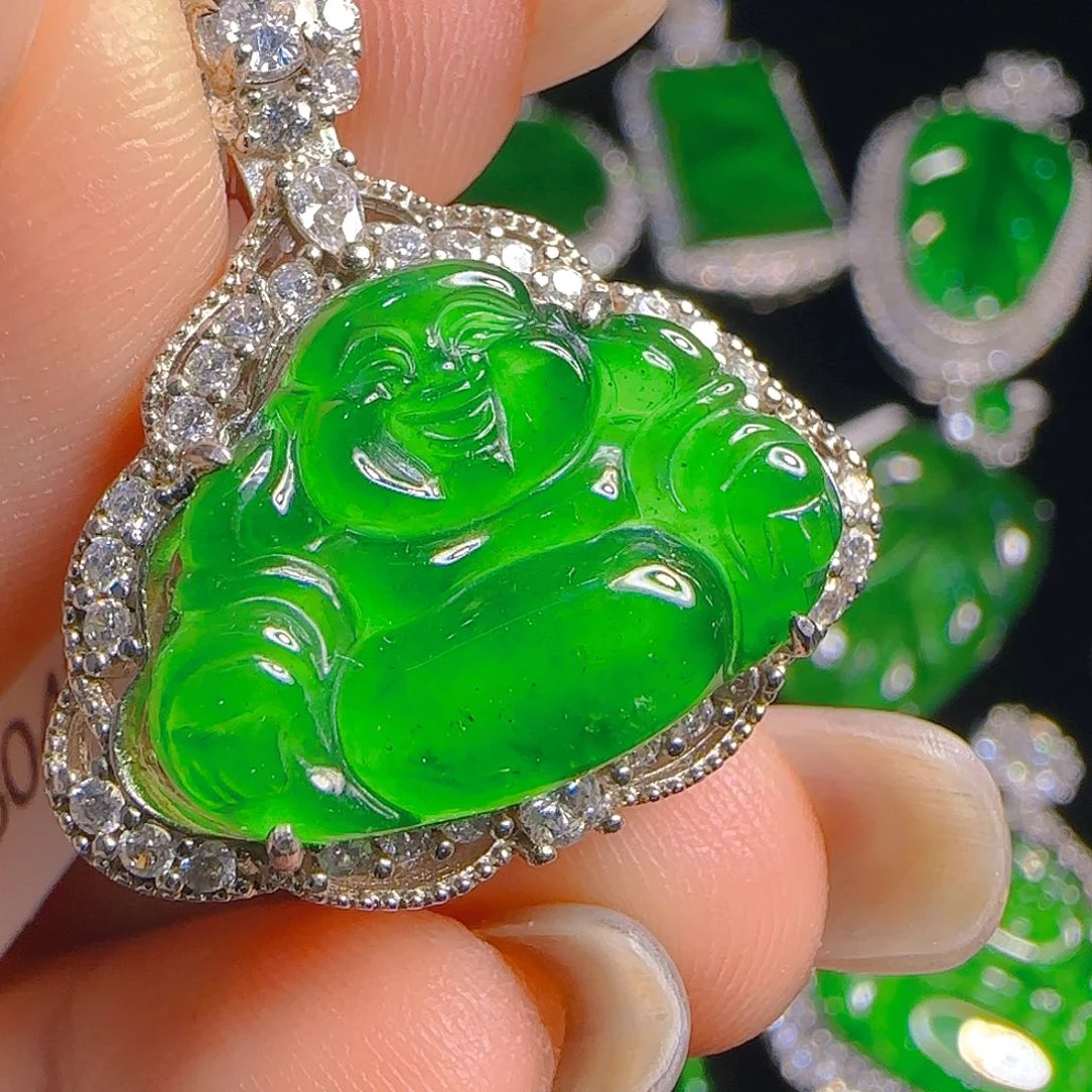 翡翠吊坠(赠链)银S925镶嵌