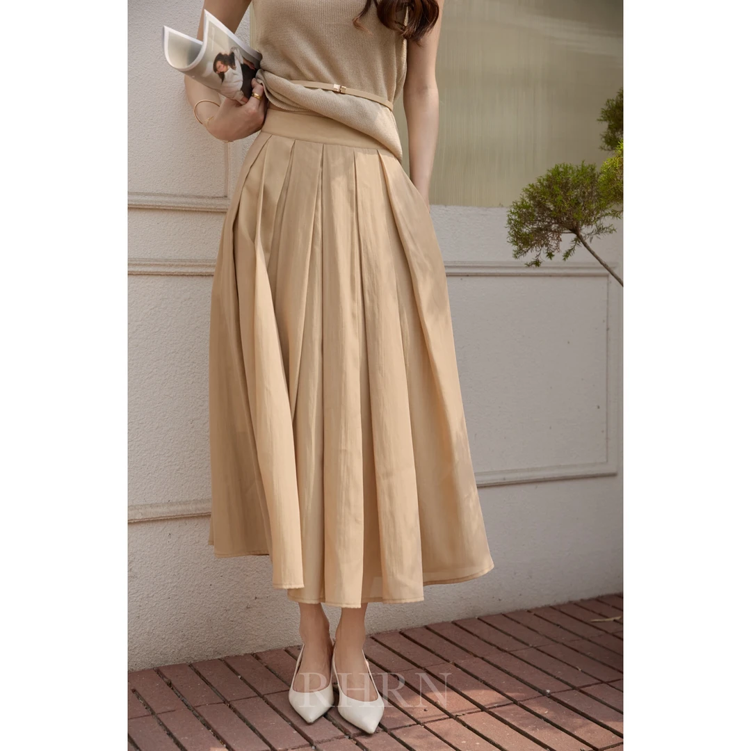 RHRN经典莱赛尔天丝阔摆伞裙