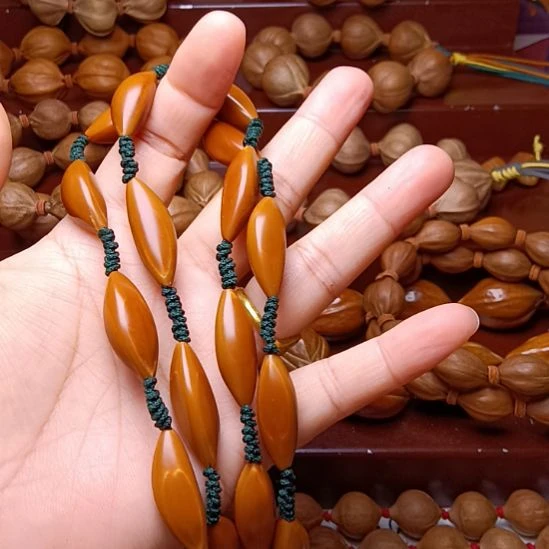 用***0手串/手链橄榄核橄榄核脖挂柳叶精抛1.0