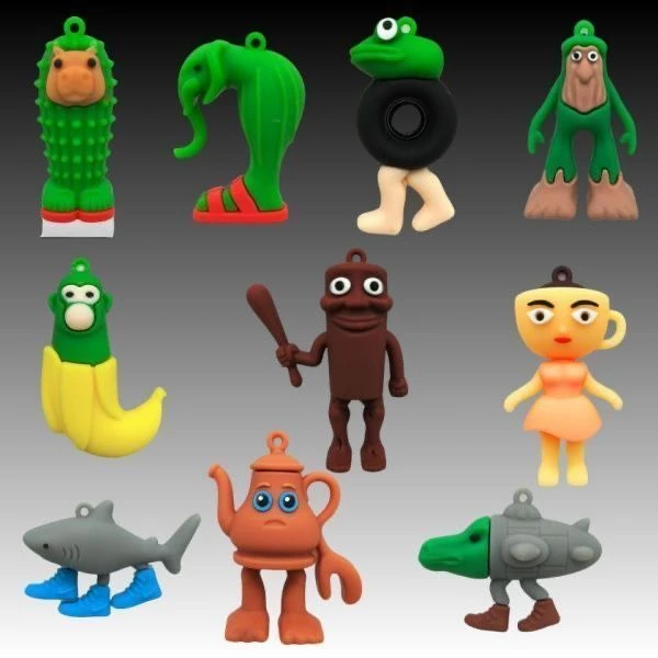 AI山海经通通通木头人角色公仔手办恶搞创意玩具摆件潮玩立体手办