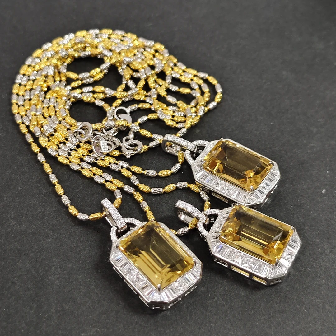 【书记甄选】天然黄水晶吊坠 多样性发一件 8372AX