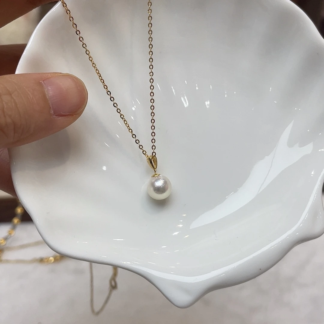 吊坠(赠链)海水珍珠18K金镶嵌