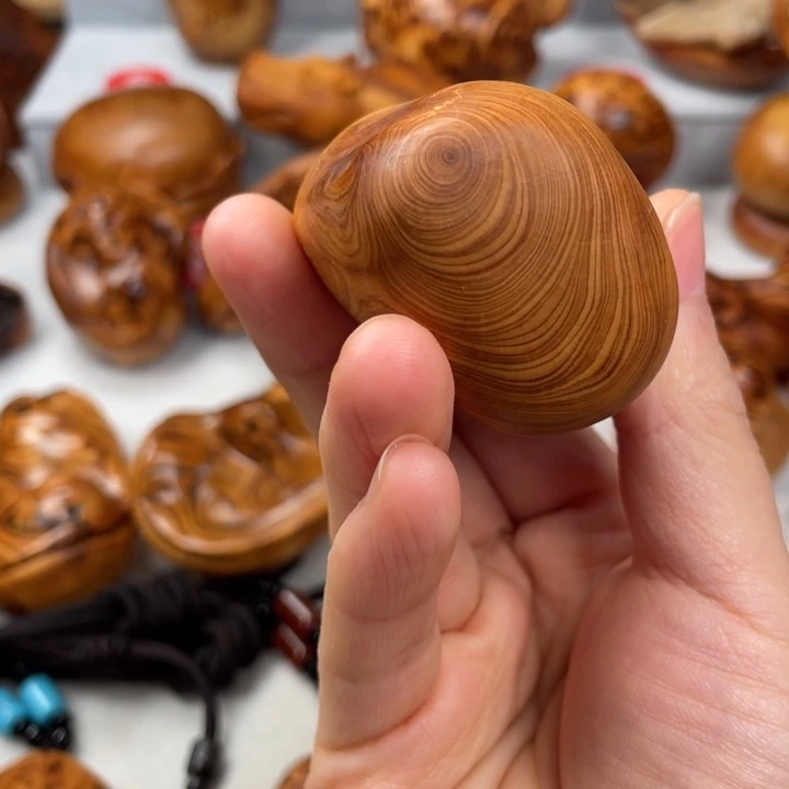 清***荷木太行陈化闻香把件鉴赏期48小时