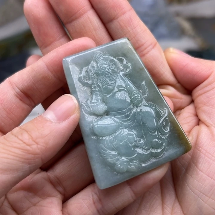 翡翠颈饰未镶嵌赵公明