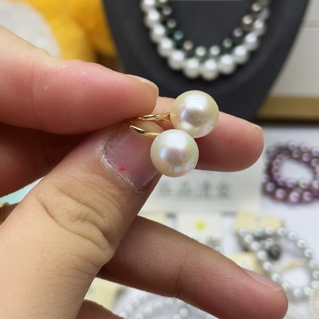 银S925镶嵌淡水珍珠耳饰