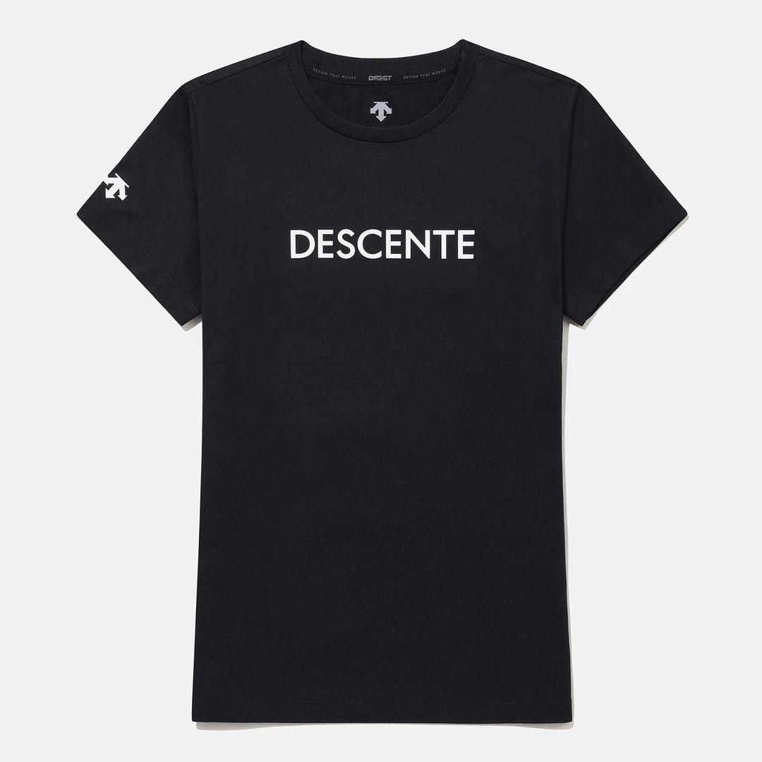 DESCENTE/迪桑特经典英文小标塔夫速干圆领短袖韩版UTS73