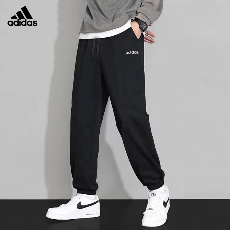 adidas/阿迪达斯运动裤男款2024秋冬束口针织休闲裤户外休闲长裤