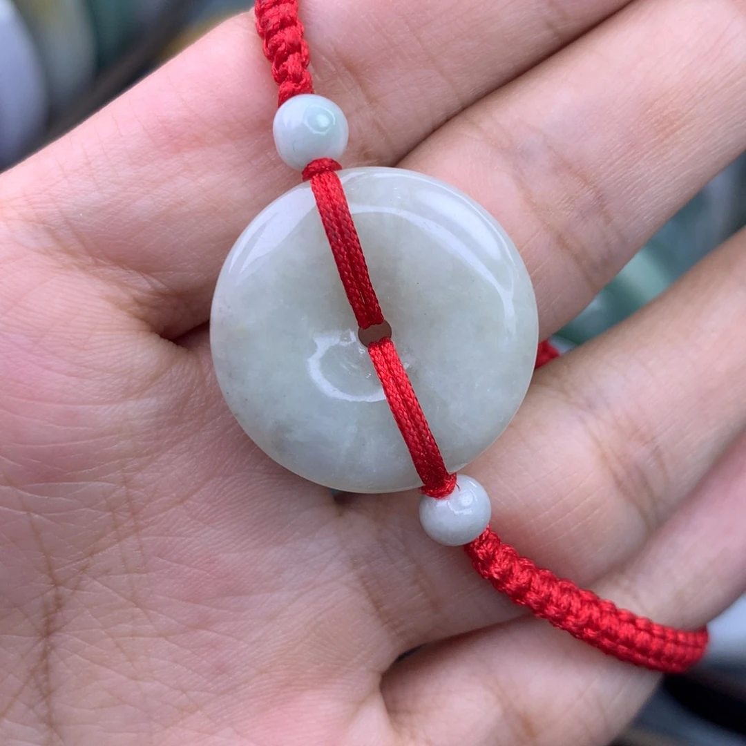 翡翠未镶嵌挂件手绳