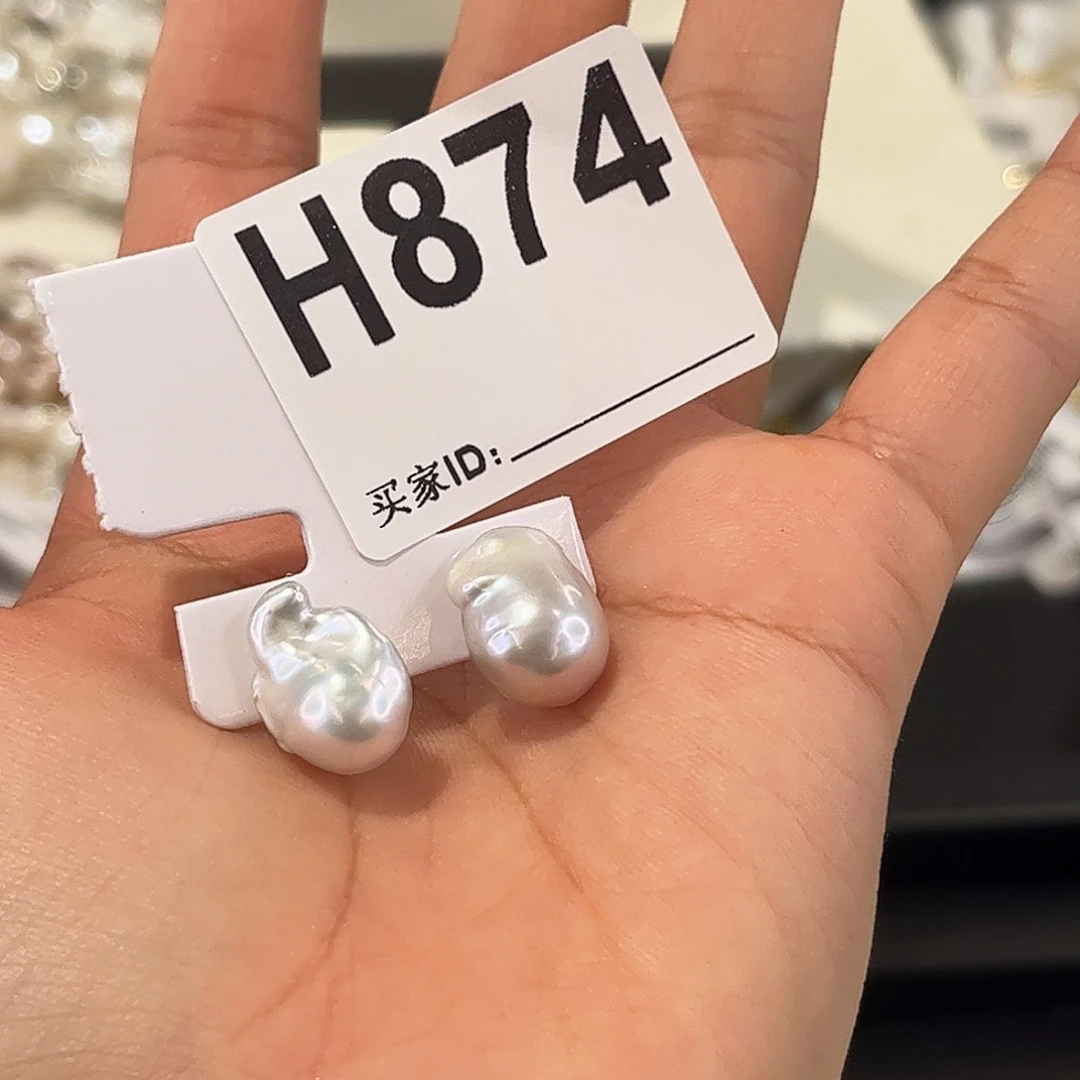 银S925镶嵌淡水珍珠耳饰