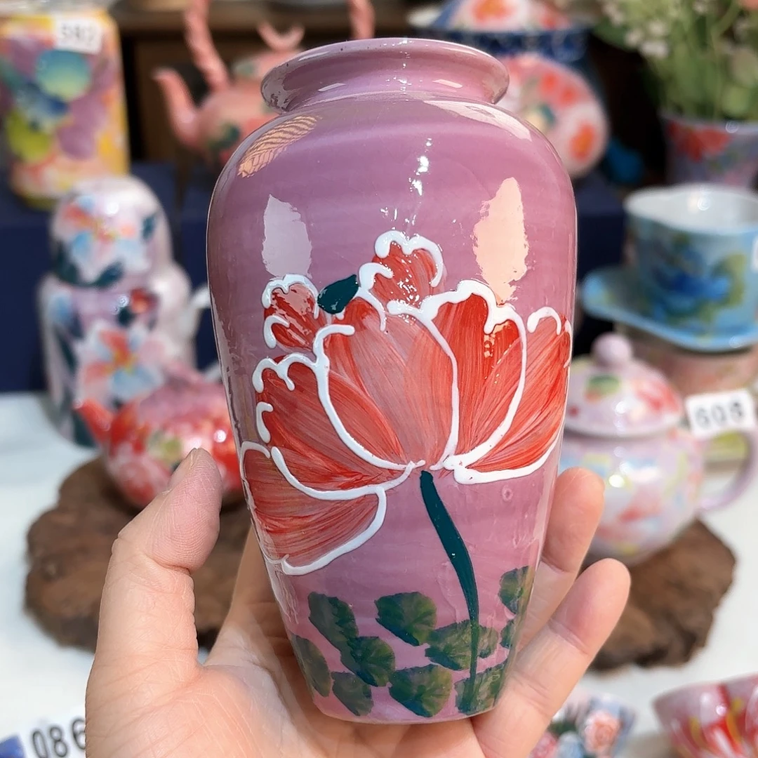 景德镇手绘高温釉下彩陶瓷茶具