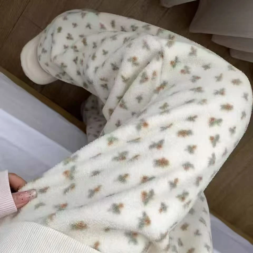 孕妇冬款暖暖绒家居直筒裤