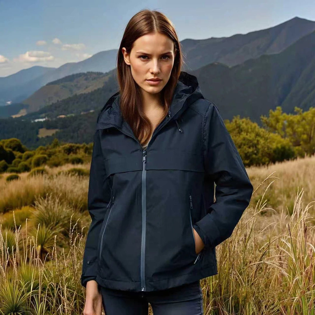 春秋男女同款商务休闲防风防水透气经典连帽外套MR001-15-221款