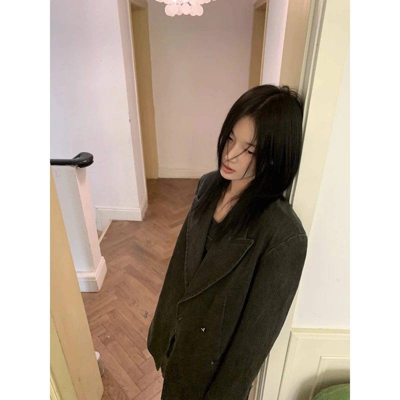 【日播专享四折】做旧渐变色 时髦雅痞斜纹质感外套 RW243004