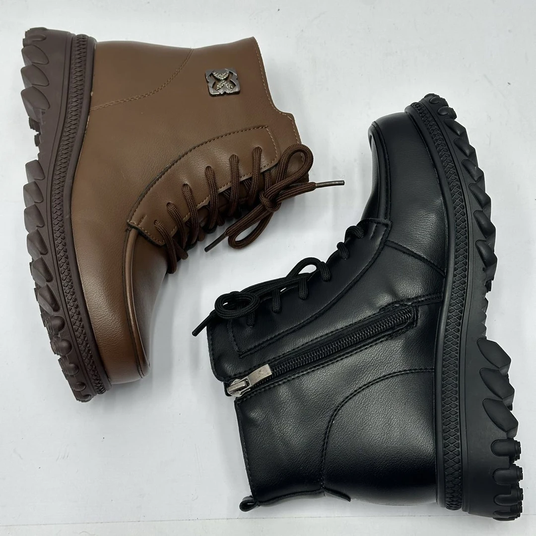 妈妈加绒新款保暖短靴休闲侧拉链老人女靴子/5656-8