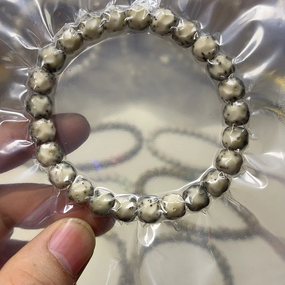 手串星月菩提9改满工无相全玉化半壁留白