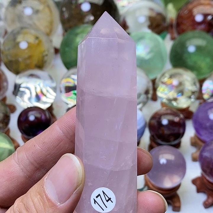 水晶粉水晶柱子未镶嵌万***哼