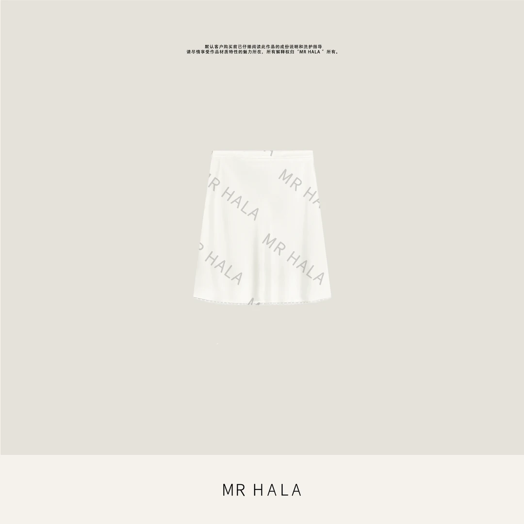 MRHALA首来珠光感醋酸嵌蕾丝裙女 LQ53077