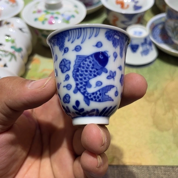 纯手绘精品盖碗杯
