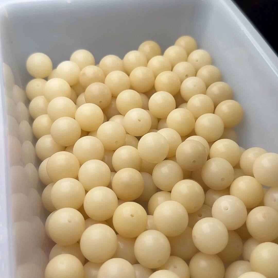 吊坠菩提根/象牙果50颗奶咖干磨圆15