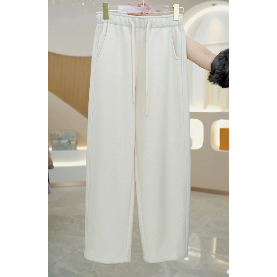 R H 【香蕉裤】2024冬装时尚复古休闲中长款高腰加厚休闲裤K3875-1