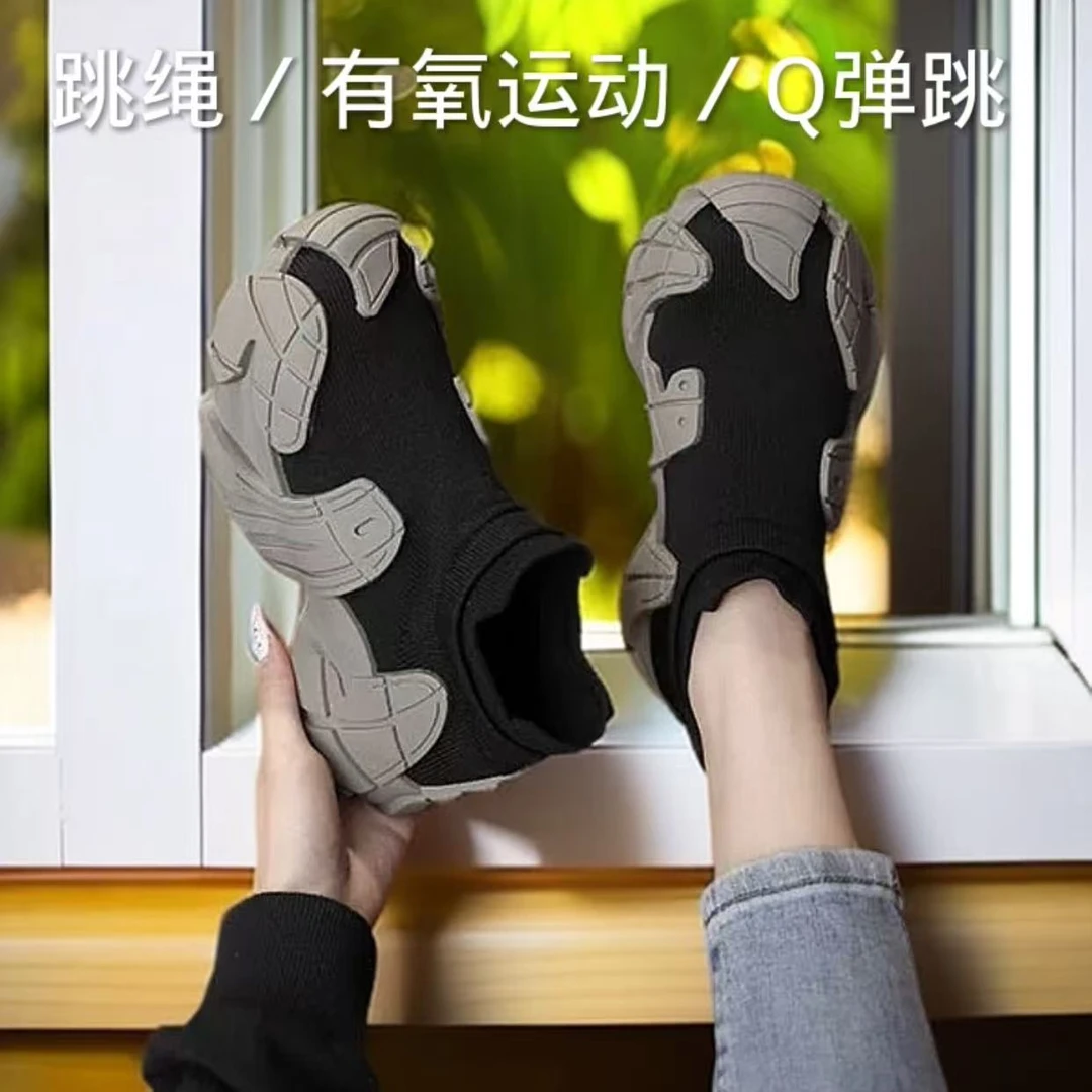 室内健身女跑步机百搭减震女瑜伽跳绳鞋健身房训练软底运动鞋时尚