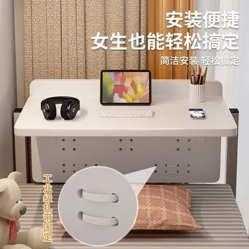 可折叠悬空床上小桌子学生宿舍上下铺懒人支架笔记本电脑桌小桌板