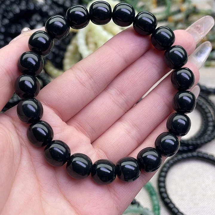 手链未镶嵌和田玉黑青10